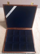 Münzkassette Münzbox Schatulle aus Holz für Münzen Medaillen 