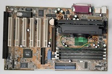 ASUS P3V4X Slot 1 AGP ISA retro Mainboard + Pentium III 667MHz + 384MB SD-RAM