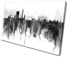 Hamburg City Industrial Grunge Urban SINGLE Leinwand Wand Kunst Bild drucken
