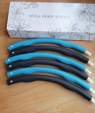 Hula Hoop Reifen ca. 1,5 kg  6-tlg, Wellenförmig  Fitnessreifen mit Tasche Neu