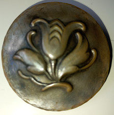 800er Silber Brosche Lilie 45mm Durchmesser 13 Gramm