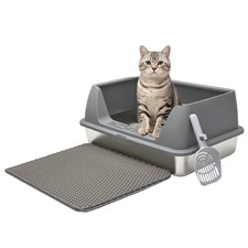 Katzentoilette Edelstahl XXL