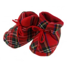 Schottischer traditioneller Royal Stewart Tartan weicher Babystiefel Neu