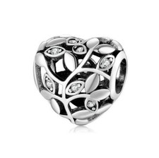 Charm Perle Herz 925 Silber