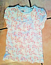 OBaIBI designed in France 54 cm Shirt mit Body 2 in 1  weiß mit roten Blumen Top