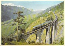 Lötschbergbahn AK "Blauer