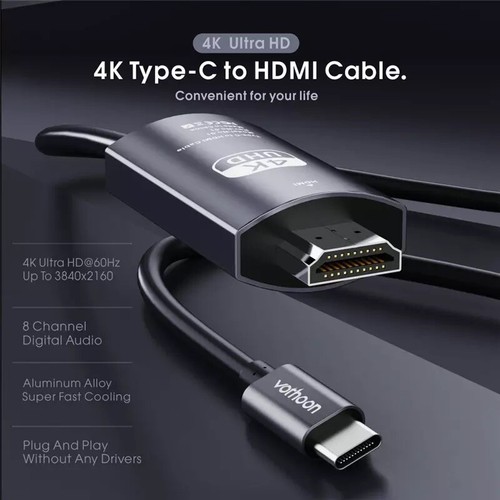 Usb typ hdmi 4k hd - 2m, usb-c