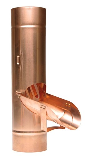 Kupfer fallrohrklappe sieb - fallrohrklappe, m.sieb