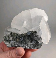 🔥Calcit auf Fluorit -