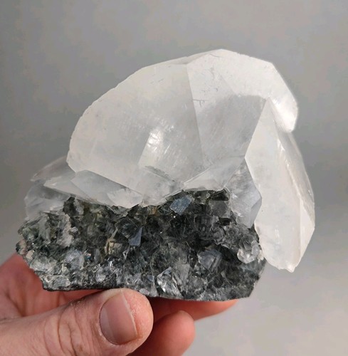 Calcit auf fluorit - fluorit,