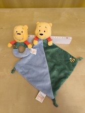 Disney Baby Schmusetuch Winnie Pooh Bär Kuscheltuch Schnuffeltuch Rainbow grün 
