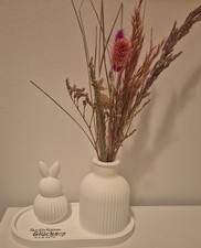 Deko Osterhase Weiss Gegossen