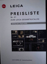 #A1187- Leica Preisliste  21 zum Leica Gesamtkatalog Broschüre 1999