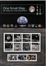 Isle of Man Sonderbogen 50 years of lunar exploration 2019 postfrisch im Folder