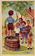 Künstler Ak Singende Kinder, Dirigent, Puppe - 4549405