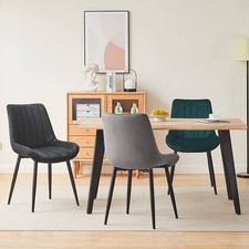 2pcs Samt Esszimmerstühle