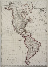 Amerika Original Kupferstich
