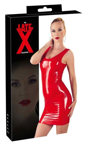 Latex minikleid rot - latex-minikleid, 2xl