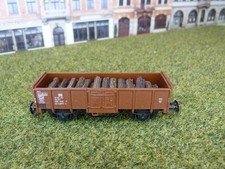 BTTB offener Güterwagen mit Holzladung der DR