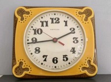 Hettich Küchenuhr Keramik 70er Jahre Wanduhr * Vintage Design Uhr mit Batterie