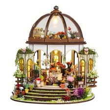 Miniatur Hängendes Himmel Garten Gewächshaus 3D LED Puzzle Buch Ecke Regal Einsatz 