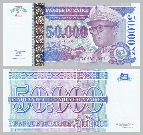 Zaire 50000 nouveaux - zaire,