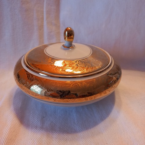 Porzellan dose schale mit - dose, /