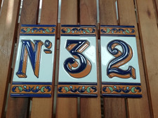 Hausnummer spanische Keramikfliese No. 23 oder 32 - 3 Fliesen