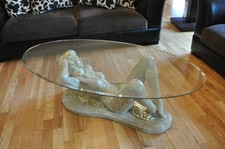 Couchtisch mit frauenstatue - mit,