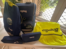 Ergobag Schulranzen 6tlg Set Sportbeutel Blau Sicherheitsreflektoren + Klettie
