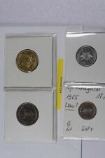 Madagaskar Münzen 1, 2, 5, 10 Francs Essai Probe 1970 Selten Rar