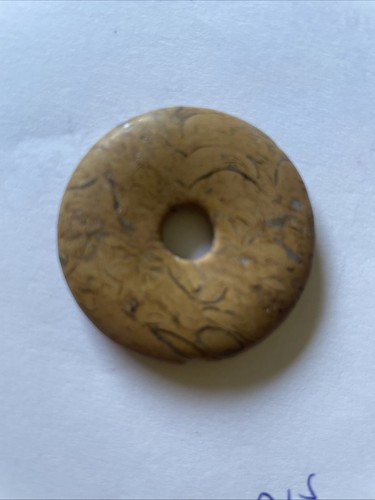 Gelber jaspis donut - 38, mm