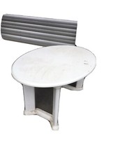 Gartentisch weiß oval riesig ca.2,20m x 1,30m massiv ,Holz, Füße verschraubt