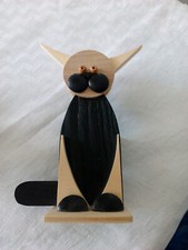 Ringhalter Holz, Katze, Kunsthandwerk