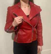 Motorradjacke Damen Gr. 34/36 Vintage aus Echtleder von Moto Cuir