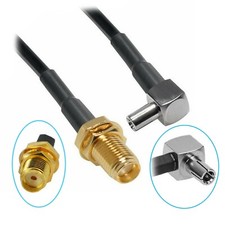 E35 TS9 Stecker auf SMA Buchse Pigtail Kabel Adapter abgewinkelt für Antenne 3m