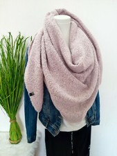 Schal Blogger Dreieckstuch Strick Warm Tuch Boucle Winter Schal Weich 2023-2024