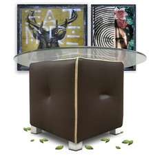 BRETZ Couchtisch Leder braun Don Corleone kubischer Tisch