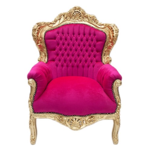 Barocksessel sessel pink - sessel, gold