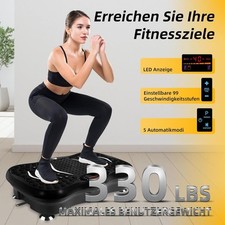 3D Vibrationsplatte Vibrationstrainer Vibrationsgerät mit Trainingsbänder DE
