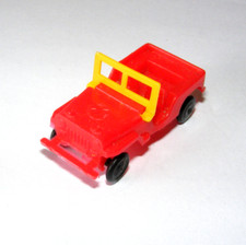 Weich Plastik Modellauto PKW US Army Jeep nahe HO OO rot Groschenauto ?