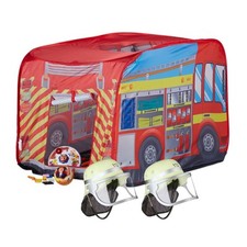 Feuerwehr set Pop-up Feuerwehrzelt bunt faltbar Feuerwehr Spielzelt gelb