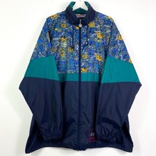 Vintage Jeantex Regenjacke Gr.XL Herren Bunt Oversize Kapuze 90er 90s Retro