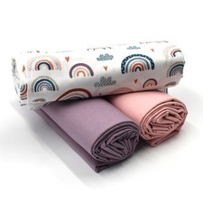 Baumwollstoff Druck + 2x