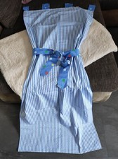 2 Kinderzimmer Gardinen Junge blau 170x140 Gestreift mit mit Schlaufenbänder 