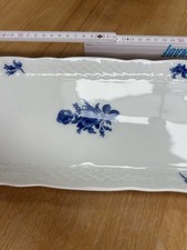 Schumann Arzberg Blaue Rose Kuchenplatte Königskuchenplatte Echt Cobalt