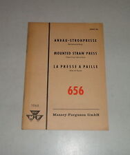 Betriebsanleitung / Owners Manual Massey Ferguson Strohpresse / Straw Press 656