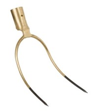 Ballen-/Streugabel, 2 Zinken ohne Stiel , 26 x 13 cm Ballengabel Streugabel Heu