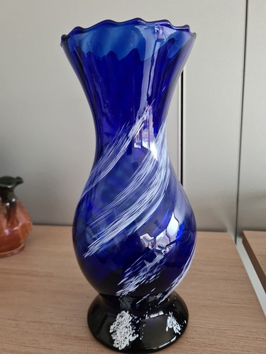 Blaue glasvase murano stil - stil, ca