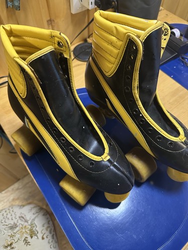 Quad rollschuhe schwarz - quad, schwarz/gelb